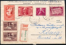 1948 Ajánlott Levél Hátoldalán Levélzáróval K?szegre / Registered Cover - Altri & Non Classificati