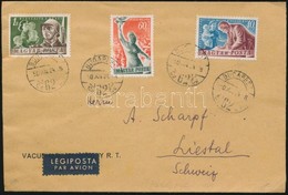 1950 Légi Levél Svájcba Béke Sorral / Airmail Cover To Switzerland With Mi 1139-1141 - Altri & Non Classificati