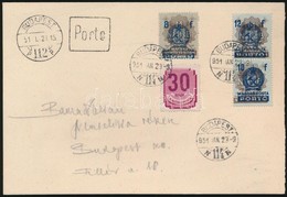 1951 Budapest Helyi Levelez?lap 4 Portó Bélyeggel / Local Postcard With Postage Due - Altri & Non Classificati