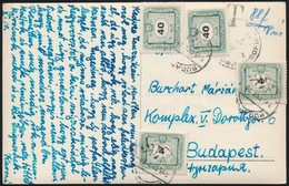 1955 Képeslap Bulgáriából 88f Portóval / Postcard From Bulgaria With Postage Due - Altri & Non Classificati