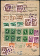 1955-1962 Évekre érvényesített Meghatalmazás 24 Db Bélyeggel / Authorisation Form With 24 Stamps - Altri & Non Classificati