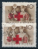 O 1957 Vöröskereszt 40f, A Felülnyomás Lefelé Tolódott / Mi 1484 Shifted Overprint - Altri & Non Classificati