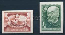 ** 1957 Eszperantó Mozgalom Vágott Sor (10.000) / Mi 1488-1489 Imperforate Set - Altri & Non Classificati