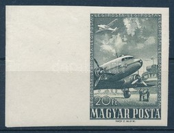 ** 1957 Az 1950. Repül? (V.) Záróértéke Vágott ívszéli Bélyeg (12.000) / Mi 1496 Imperforate Margin Stamp - Altri & Non Classificati