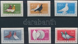 ** 1957 Magyarországi Galambfajták Vágott Sor (13.000) / Mi 1505-1510 Imperforate Set - Other & Unclassified