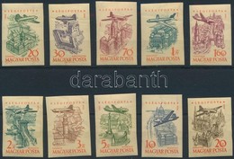 ** 1958 Repül? (VI.) Vágott Sor (12.000) / Mi 1561-1570 Imperforate Set - Altri & Non Classificati