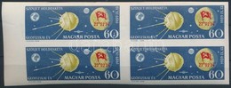 ** 1959 Holdrakéta ívszéli Vágott 4-es Tömb (8.000) / Mi 1626 Imperforate Margin Block Of 4 - Altri & Non Classificati