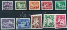 O 1960 Várak (I.) Vágott Sor (30.000) / Mi 1737-1746 Imperforate Set - Other & Unclassified