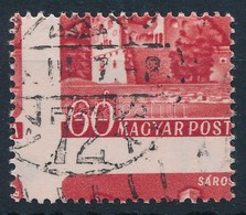 O 1960 Várak Színes Papíron 60f Látványos Elfogazás  / Mi 1706 With Shifted Perforation - Other & Unclassified