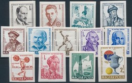 ** 1962 Évfordulók - Események (I.) Vágott Sor (13.500) / Mi 1816-1880 Imperforate Set - Altri & Non Classificati