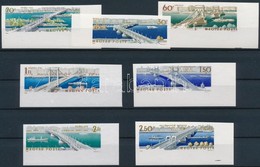 ** 1964 Budapest Hídjai Vágott ívsarki Sor, Benne Az Ismert Tévnyomat (15.000) / Mi 2071-2077 Imperforate Corner Set Wit - Other & Unclassified