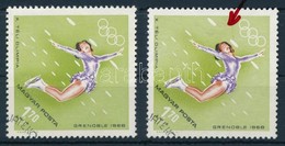 O 1968 Olimpia 1,70Ft, Festékelcsúszás / Mi 2383 Shifted Print - Altri & Non Classificati