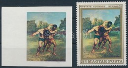 ** 1968 Festmények 5Ft Vágott, Arany Keret Nélkül / Mi 2471 Imperforate, Gold Colour Omitted - Altri & Non Classificati