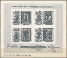 ** 1971 Bélyegnap - Budapest Feketenyomat Blokk 'A Magyar Posta Ajándéka' (17.000) / Mi Block 83 Souvenir Black Print - Other & Unclassified