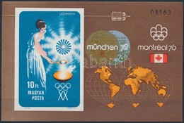 ** 1973 Olimpiai érmesek (II.) Vágott Blokk (13.000) / Mi Bl 96 Imperforate Block - Altri & Non Classificati