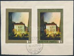 1973 Csontváry 1Ft Vágott, Zöld Színnyomat Nélkül, Támpéldánnyal Együtt Kivágáson / Mi 2880 Imperforate, Colour Green Om - Altri & Non Classificati