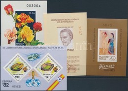 ** 1981-1982 4 Klf Vágott Blokk (25.500) / 4 Different Imperforate Blocks - Altri & Non Classificati