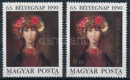 ** 1990 Bélyegnap 8Ft  Arany Színnyomat Nélkül / Mi 4107 Gold Omitted - Other & Unclassified