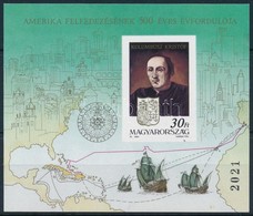 ** 1991 Amerika Felfedezésének 500. évfordulója Vágott Blokk (12.000) / Mi Bl 217 Imperforate Block - Altri & Non Classificati