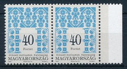 ** 1994 Magyar Népm?vészet 40Ft ívszéli Pár, I.D. Típus (20.000) / Mi 4316 Margin Pair - Other & Unclassified