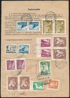 1958-1964 Évekre érvényesített Meghatalmazás 17 Db Bélyeggel / Authorisation Form With 17 Stamps - Altri & Non Classificati