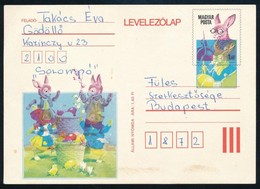 1983 Húsvéti Díjjegyes Levelez?lap 15 Mm-es Színeltolódással / PS-card With Shifted Colour Print - Altri & Non Classificati