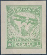 * 1932/7a Stella Di Savoia Túrarepülés Emlékblokk, Hátoldalán A Magyar Aero Szövetség Bélyegzése (15.000) / Souvenir Blo - Other & Unclassified