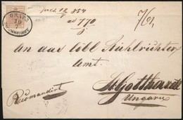 1854 2 X 6kr Ajánlott Levélen (a Hátoldali Bélyeg Elvágva) / On Registered Cover (stamp On The Backside Cut) 'GRATZ RECO - Other & Unclassified