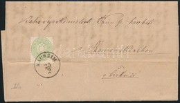 1869 3kr Helyi Levélen / On Local Cover 'KAURZIM' - Other & Unclassified