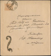 1895 Portós Címszalag / Wrapper With Postage Due - Altri & Non Classificati