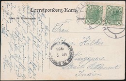 1908 Képeslap Szingapúrba / Postcard To Singapore - Other & Unclassified