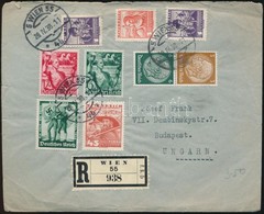 1938 Ajánlott Levél Osztrák-német Vegyes Bérmentesítéssel Magyarországra Küldve / Registered Cover With Austrian-German  - Altri & Non Classificati