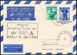 1952 Helsinki Olimpia Alkalmi Repülés Levél / Olympic Games Helsinki Special Airmail Cover - Other & Unclassified