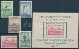 ** 1950 Atlétikai EB, Brüsszel (I.) Sor Mi 867-871 + Blokk 23 - Andere & Zonder Classificatie