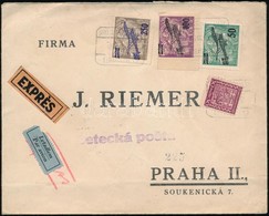 1930 Expressz Légi Levél / Express Airmail Cover BRATISLAVA - PRAHA - Sonstige & Ohne Zuordnung