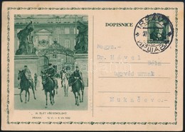 1932 Díjjegyes Levelez?lap IRSAVA Kétnyelv? Bélyegzéssel Munkácsra / PS-card With Bilingual Postmark To Mukacevo - Sonstige & Ohne Zuordnung