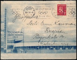 1939 Levél Az Elmaradt Helsinki Olimpia Reklámjával / Cover Advertising The (postponed) Helsinki Olympic Games - Other & Unclassified
