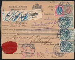 1913 Csomagszállító 3 Csomagról Montenegróba / Parcel Card Of 3 Parcels To Montenegro - Altri & Non Classificati