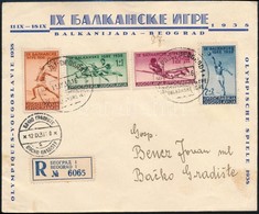 1938 Balkáni Játékok Ajánlott FDC / Mi 362-365 Registered FDC - Andere & Zonder Classificatie