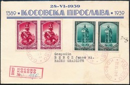 1939 Koszovói Csata Mi 379-380 Ajánlott / Registered FDC - Sonstige & Ohne Zuordnung