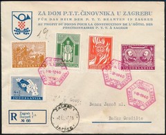 1940 Postáskórház Mi 413-417 Ajánlott / Registered FDC - Sonstige & Ohne Zuordnung