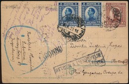 1923 Képeslap Portugáliába, Visszaküldve / Postcard To Portugal, Returned - Altri & Non Classificati