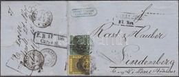 1857 Mi 6-7 Levélen 'CARLSRUHE' -Lindenberg - Other & Unclassified