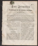 1862 Der Israelit Mainzi Zsidó újság  1Kr Bélyeggel / Jewish Newspaper With 1Kr Stamp - Sonstige & Ohne Zuordnung