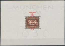 ** 1936 Müncheni Lóverseny Blokk Felülnyomással Mi 10 - Altri & Non Classificati