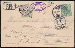 1904 Képeslap Párizsba, Továbbküldve, Portózva / Postcard To Paris, Redirected, With Postage Due - Altri & Non Classificati