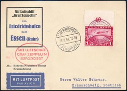 1931 Zeppelin Levelez?lap / Postcard Friedrichshafen - Essen - Altri & Non Classificati