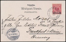 1900 Képeslap Jeruzsálemb?l Frankfurtba / Postcard From Jerusalem To Frankfurt - Sonstige & Ohne Zuordnung