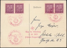 Sudetenland 1938 Ruppersdorf Levelez?lap Alkalmi Bélyegzéssel / Postcard With Special Cancellation - Sonstige & Ohne Zuordnung