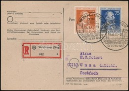 1947 Német Sakkbajnokság Alkalmi Bélyegzés Ajánlott Levelz?lapon / German Chess Championship Special Cancellation On Reg - Altri & Non Classificati